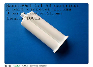 Pp.-Material 50ml dispenising Zwei-Komponente leere Kleberepoxidpatrone