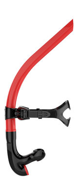 Erwachsene schwarze und rote PU, die Snorkle mit Silikon-Mundstück für Schwimmer-Training schwimmt