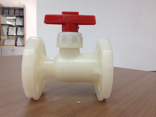 PVDF-Plastikflansch-Kugelventil, Boddily-Form-Kugelventil, ANSI, JIS-Flanschverbindung