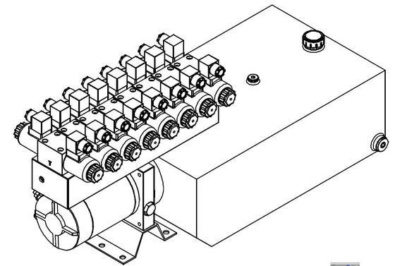 Fertigte 8 Stations-Hydraulikaggregate besonders an